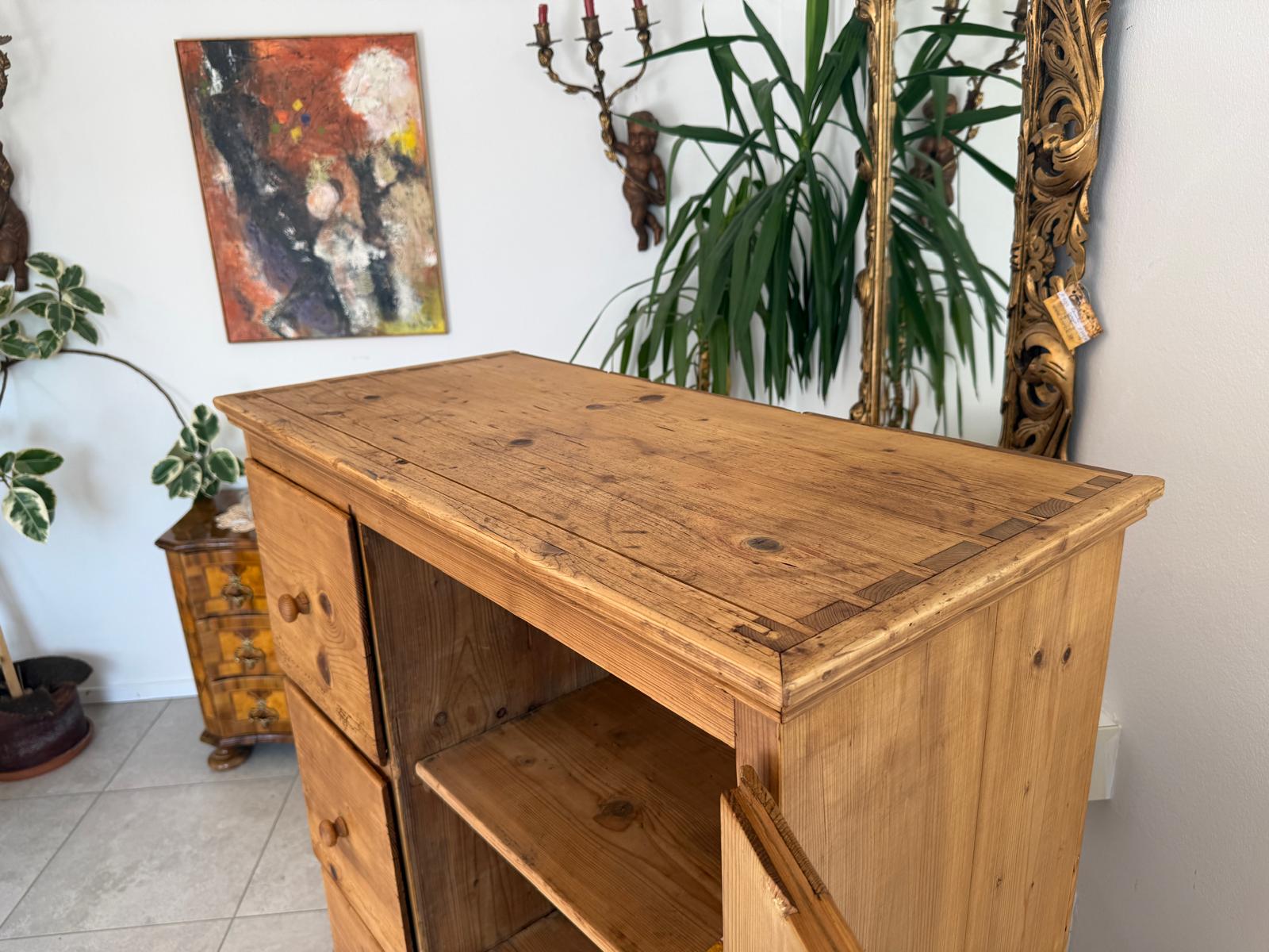 Uriger Biedermeier Brotschrank Almerschrank Speiskasten Bauernkasten D2783