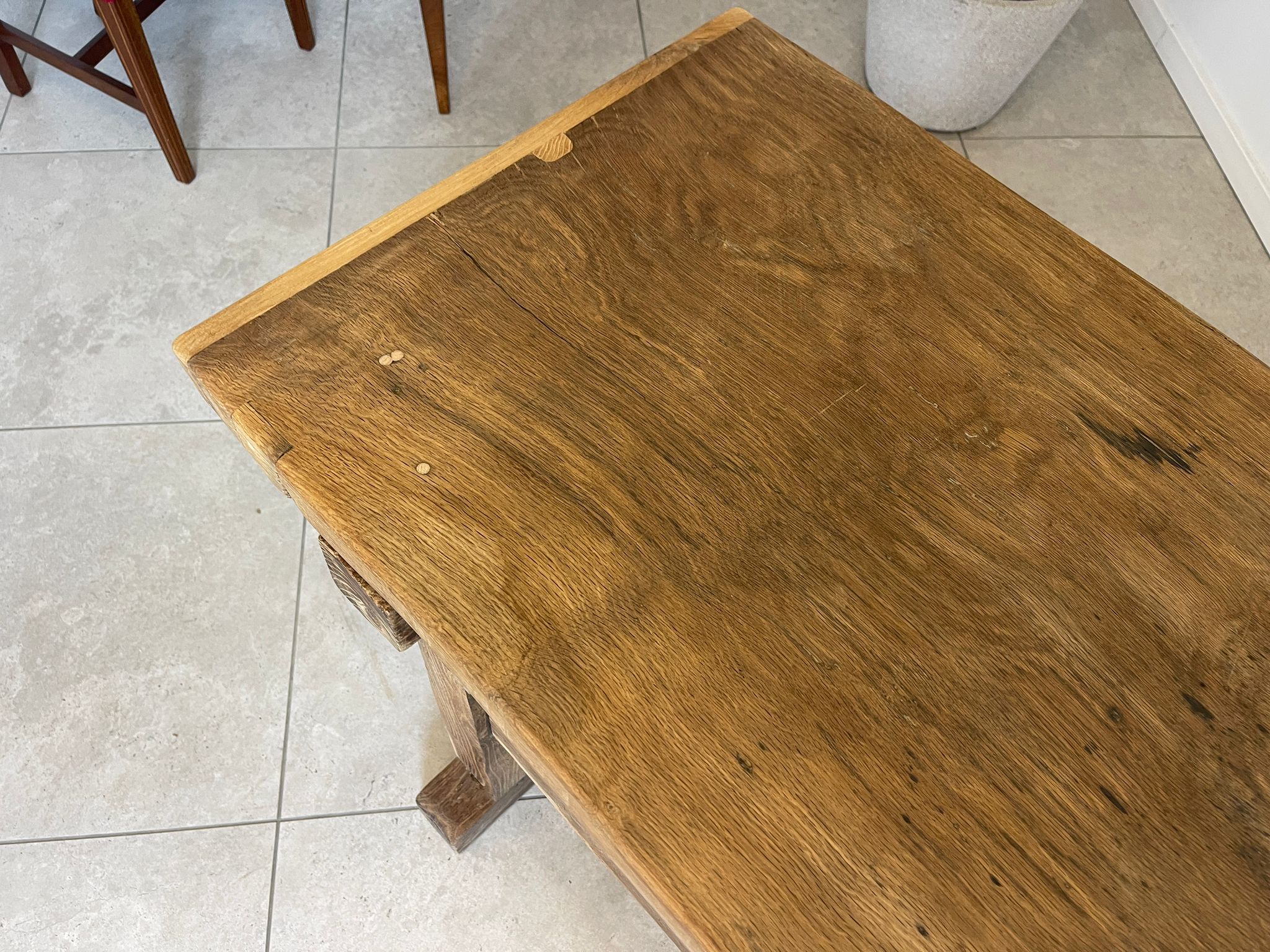 Massive Hobelbank Kräutertisch Thresen Bauerntisch Antik G1037