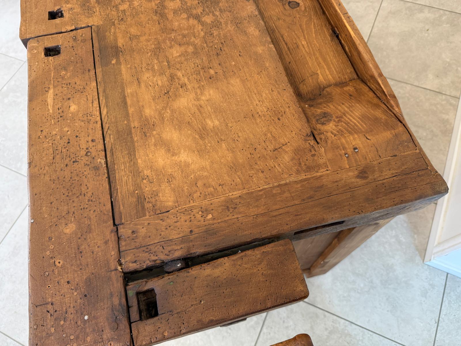 Urige Hobelbank Werkbank Pult Tresen Ladenschrank Antik G2191