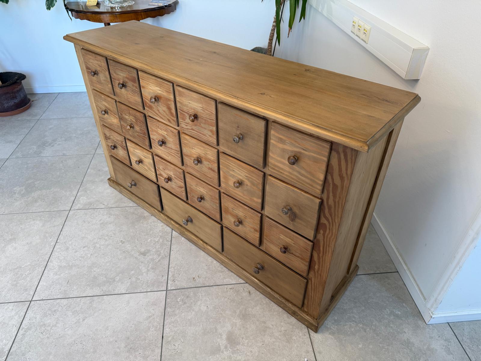 Restaurierte 21 Laden Biedermeier Kommode Ladenkommode Bauernmöbel G1790