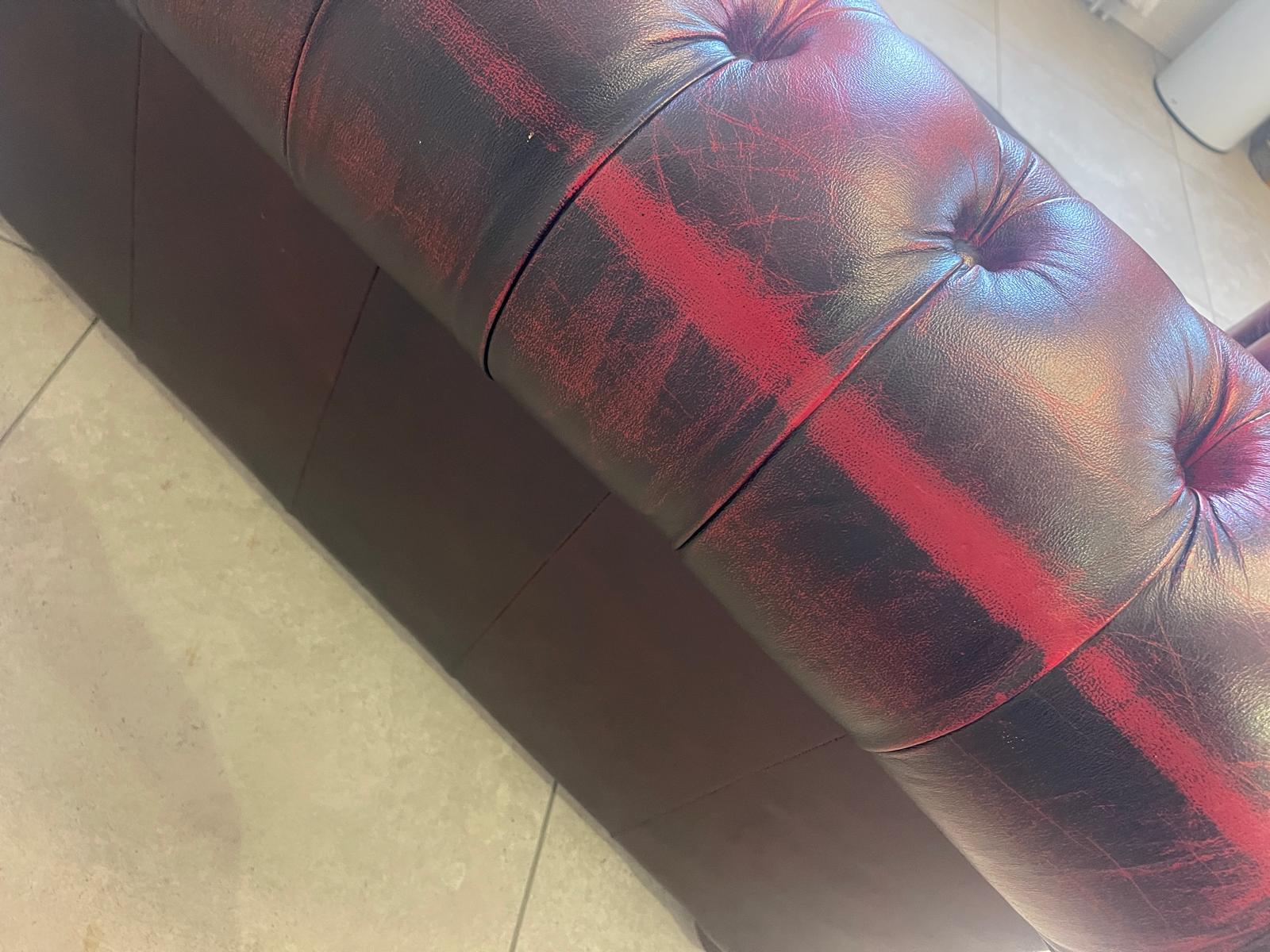 Chesterfield 2er Clubsofa Diwan Couch Oxblood G1053