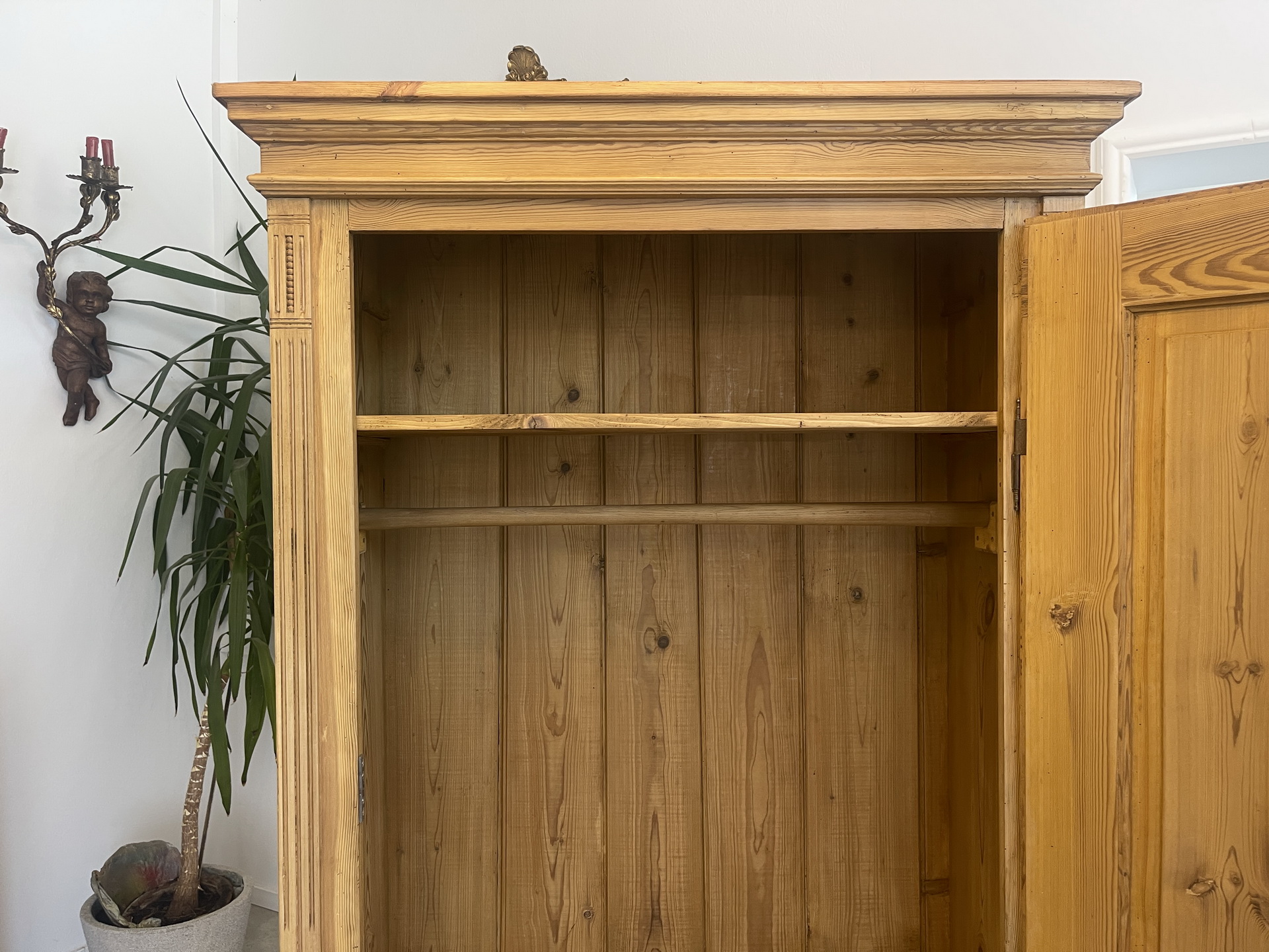 1 türiger Biedermeier Bauernschrank Naturholzschrank A4568