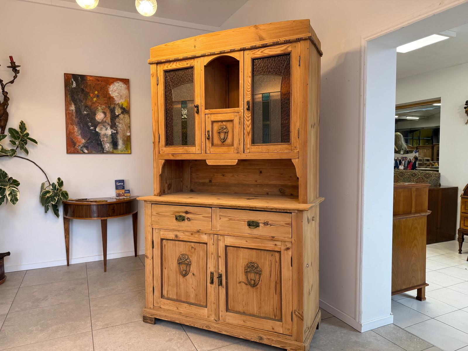 Originale Jugendstil Küchenbuffet Küchenschrank Küchenkredenz G2301