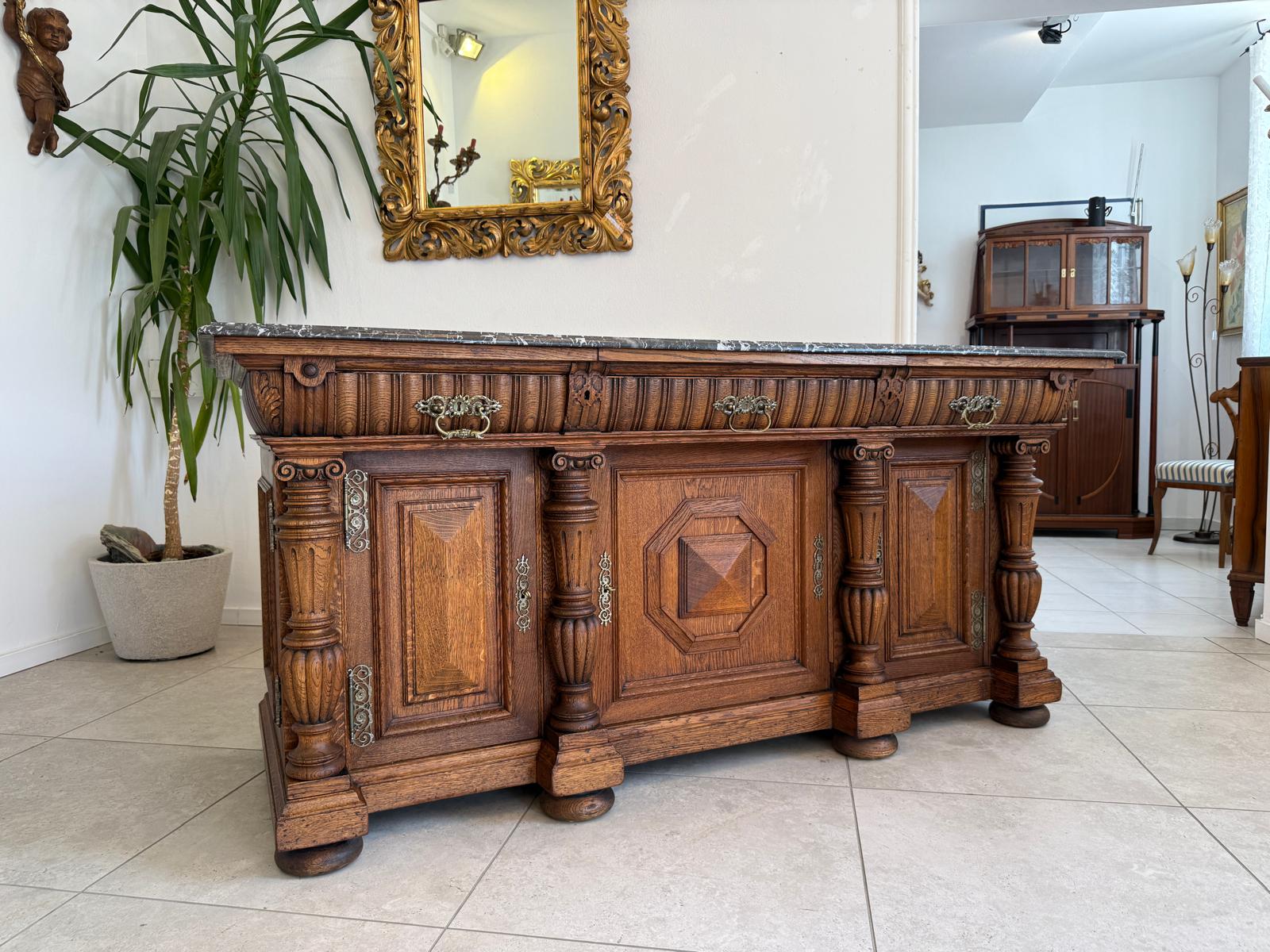 Sale Säulenanrichte Gründerzeit Anrichte Schrank Antiquität G1774