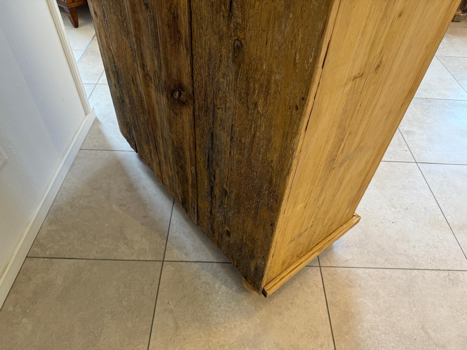 Originaler 1 türiger Bauernschrank Jugendstil Naturholzschrank Bauernstube G2338