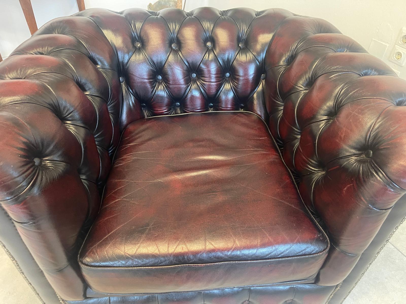 Chesterfield Fauteuill Sessel Clubsofa Culmöbel Oxblood G1054