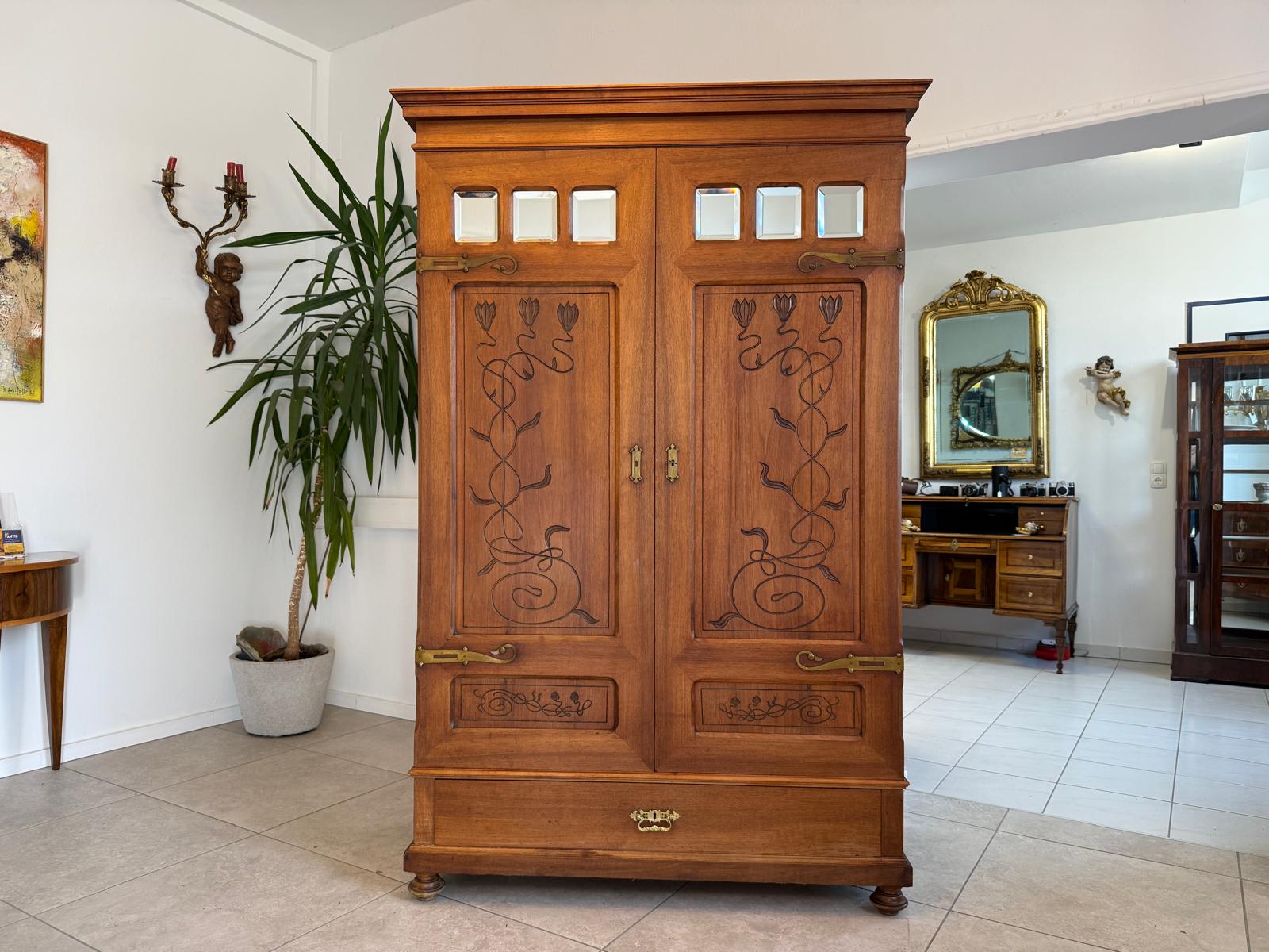 Sale Originaler Jugendstil Kleiderschrank Kasten Antiquität G2196
