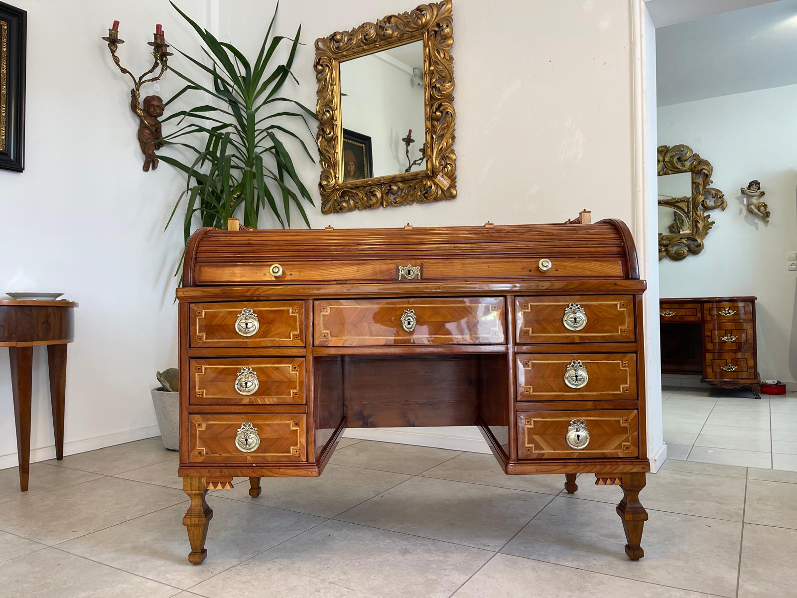 Sale restaurierter Josefinischer Rolladen Sekretär / Schreibtisch Klassizismus Antiquität G1130