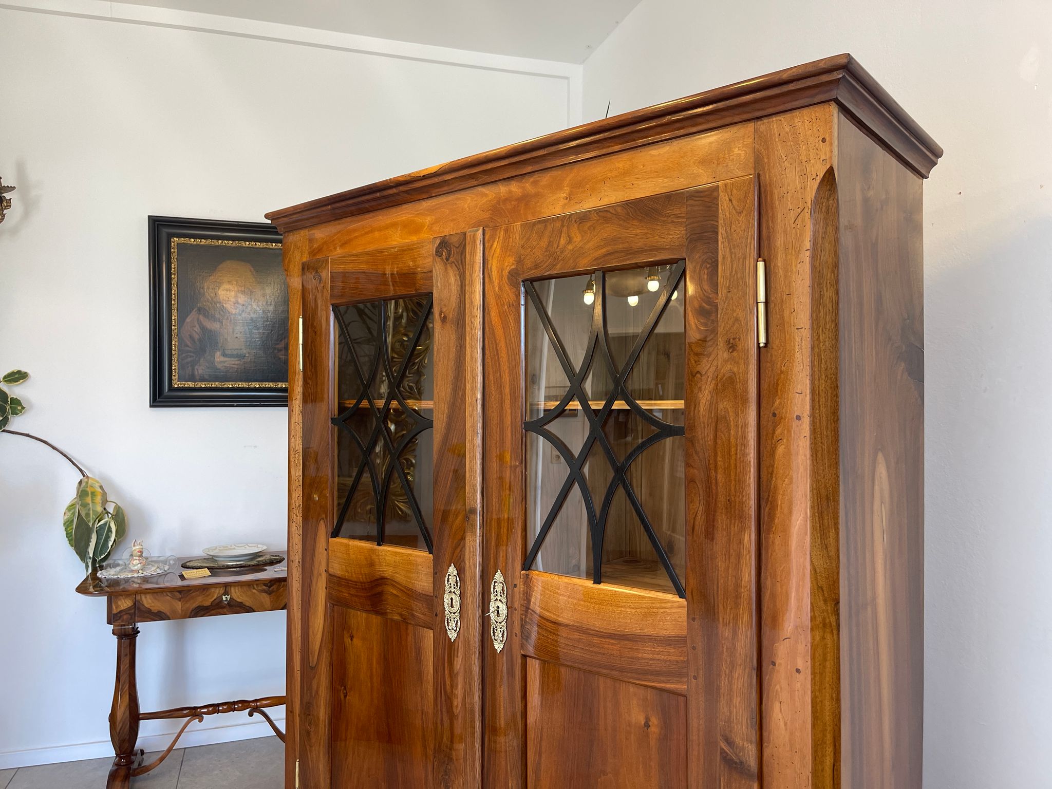 SALE Restaurierte Biedermeier Vitrine Bücherschrank Glasschrank TRAUM ANTIQUITÄT G1375