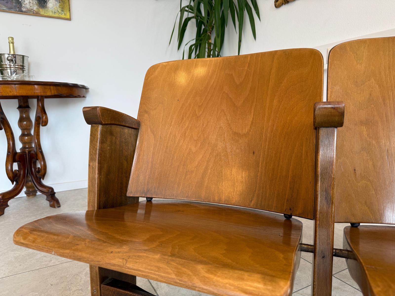 Original Wiener Kinosessel 2er Sitz Klappstuhl Stuhl Nostalgie G1721
