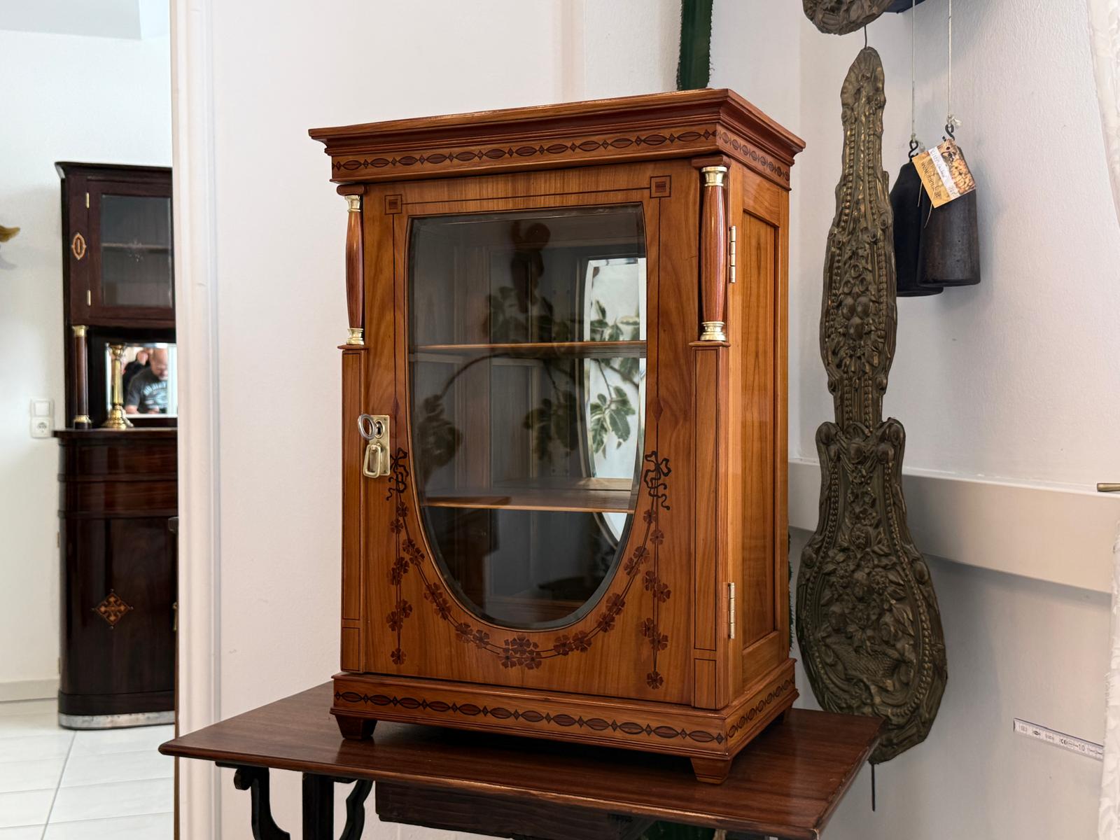 Sale Empire Säulen Bücherschrank Vitrinenschrank Restauriert D2873