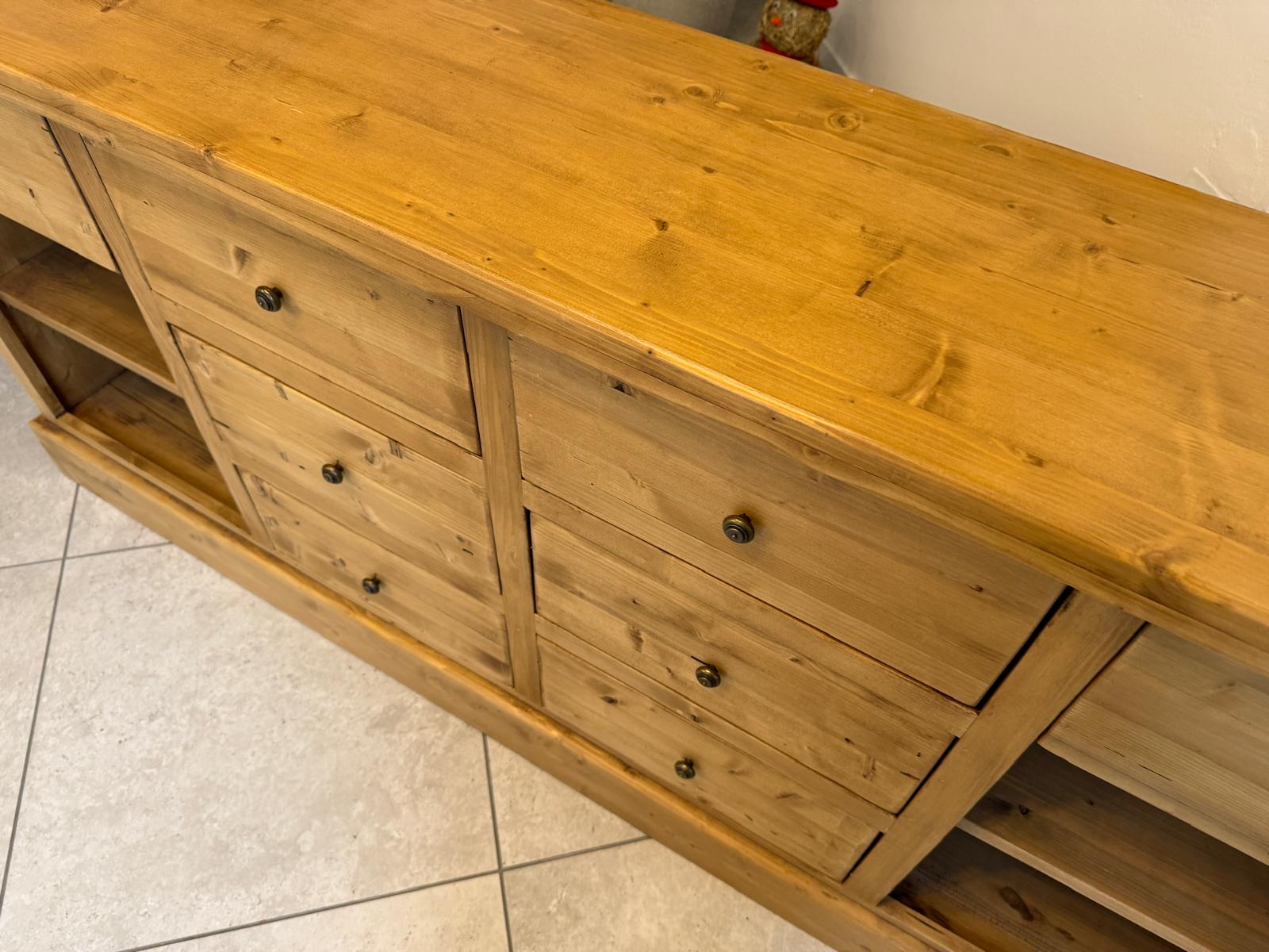 Altholz Ladenkommode Ladenschrank Apothekerschrank Weichholz Antik G2317