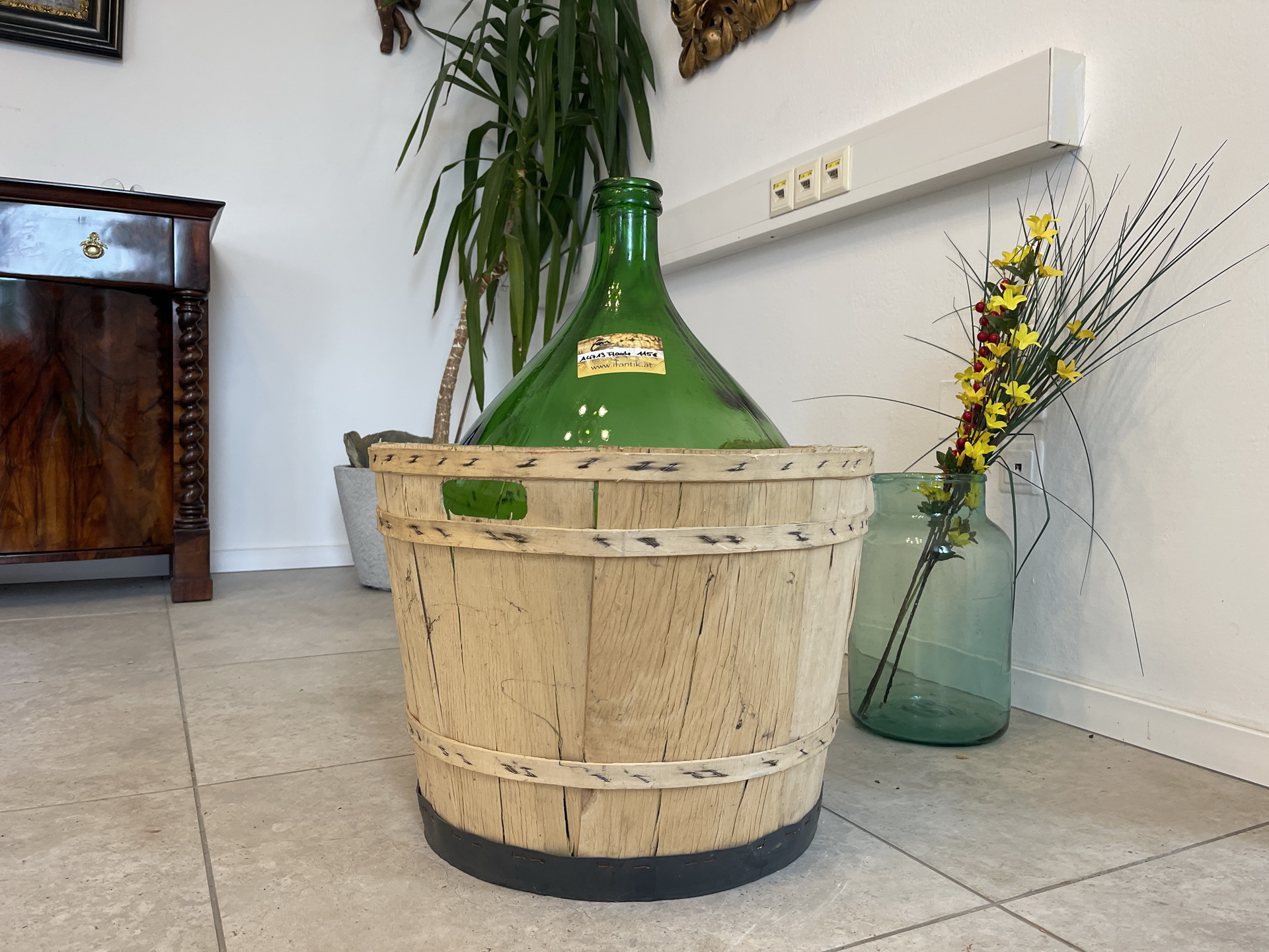 IMG_4309 Alte Ballonflasche Weinballon, Gärballon, Ballonflasche A4713