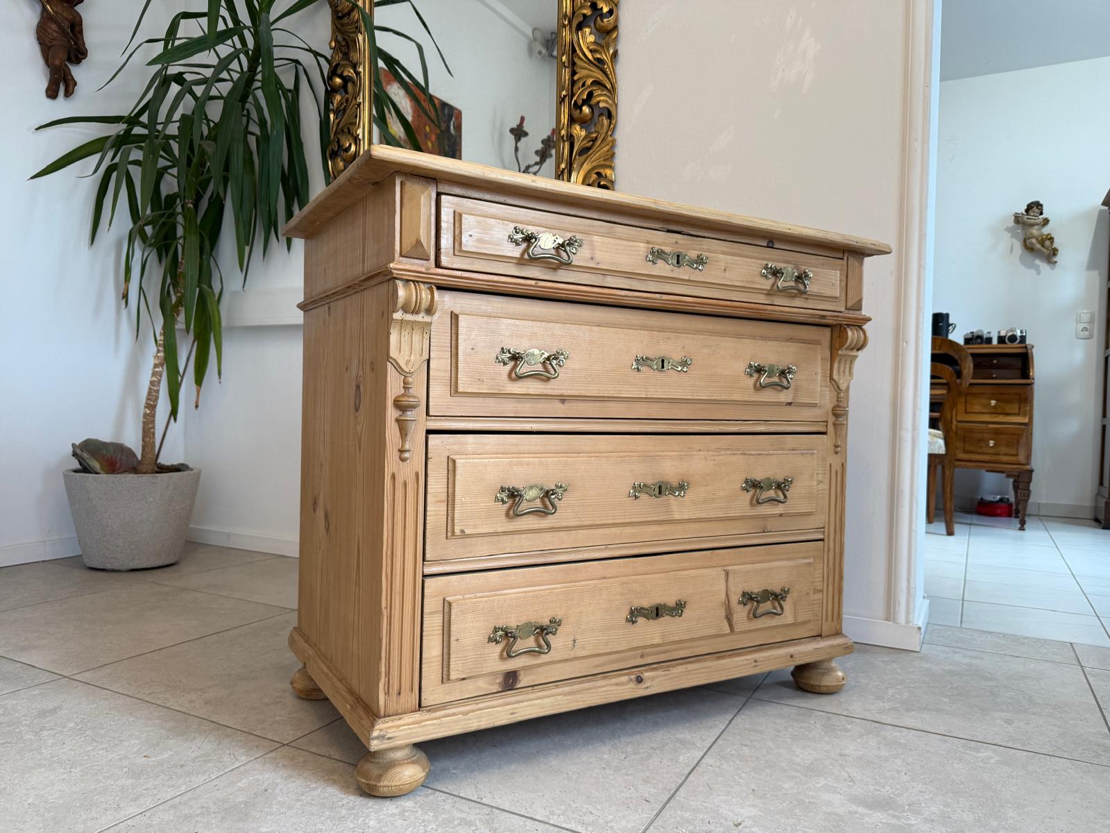 Originale Gründerzeit Kommode Weichholz Antik G2114 