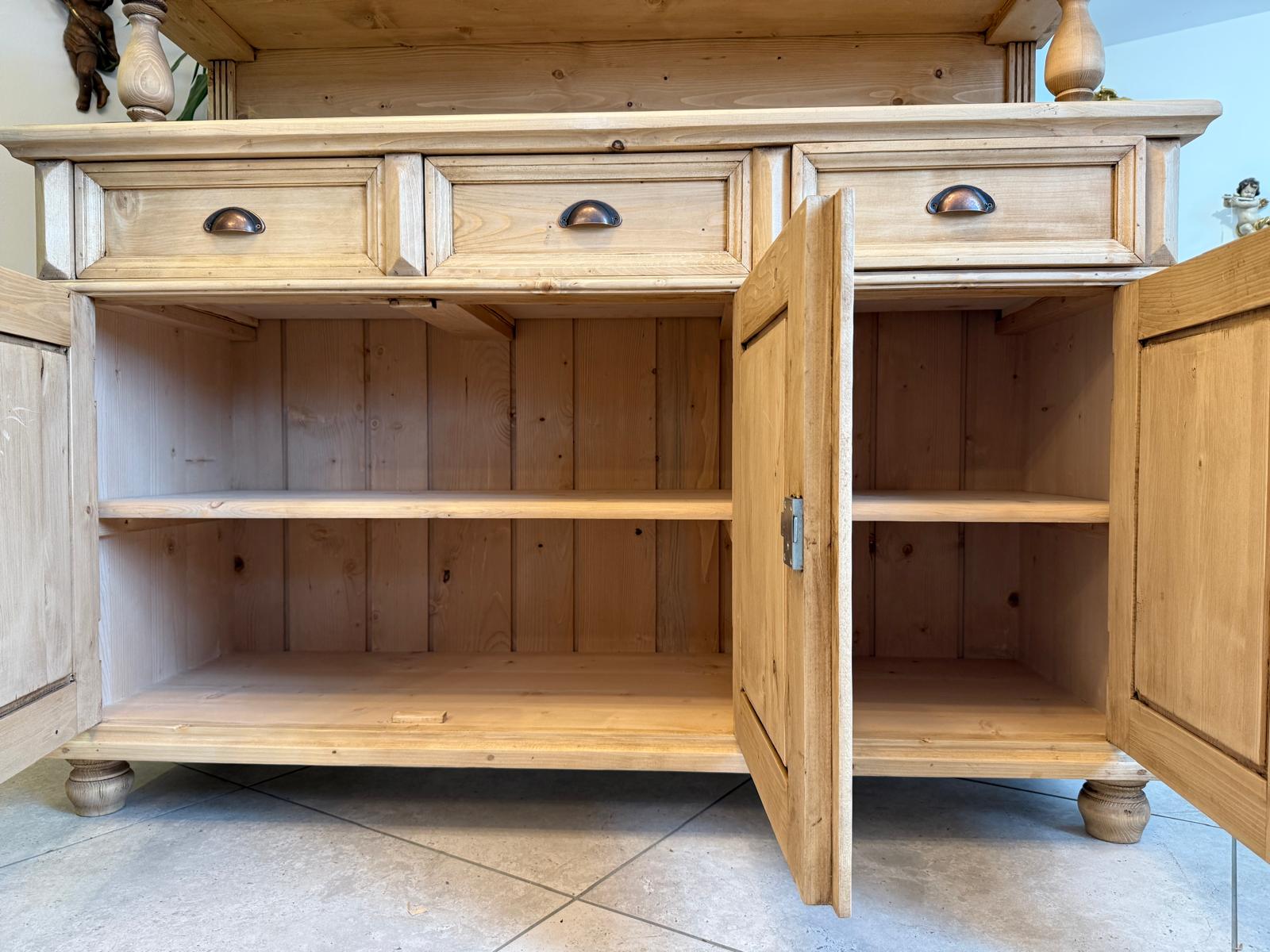 Gründerzeit Naturholschrank Küchenbuffet Küchenschrank Küchenkredenz G2307