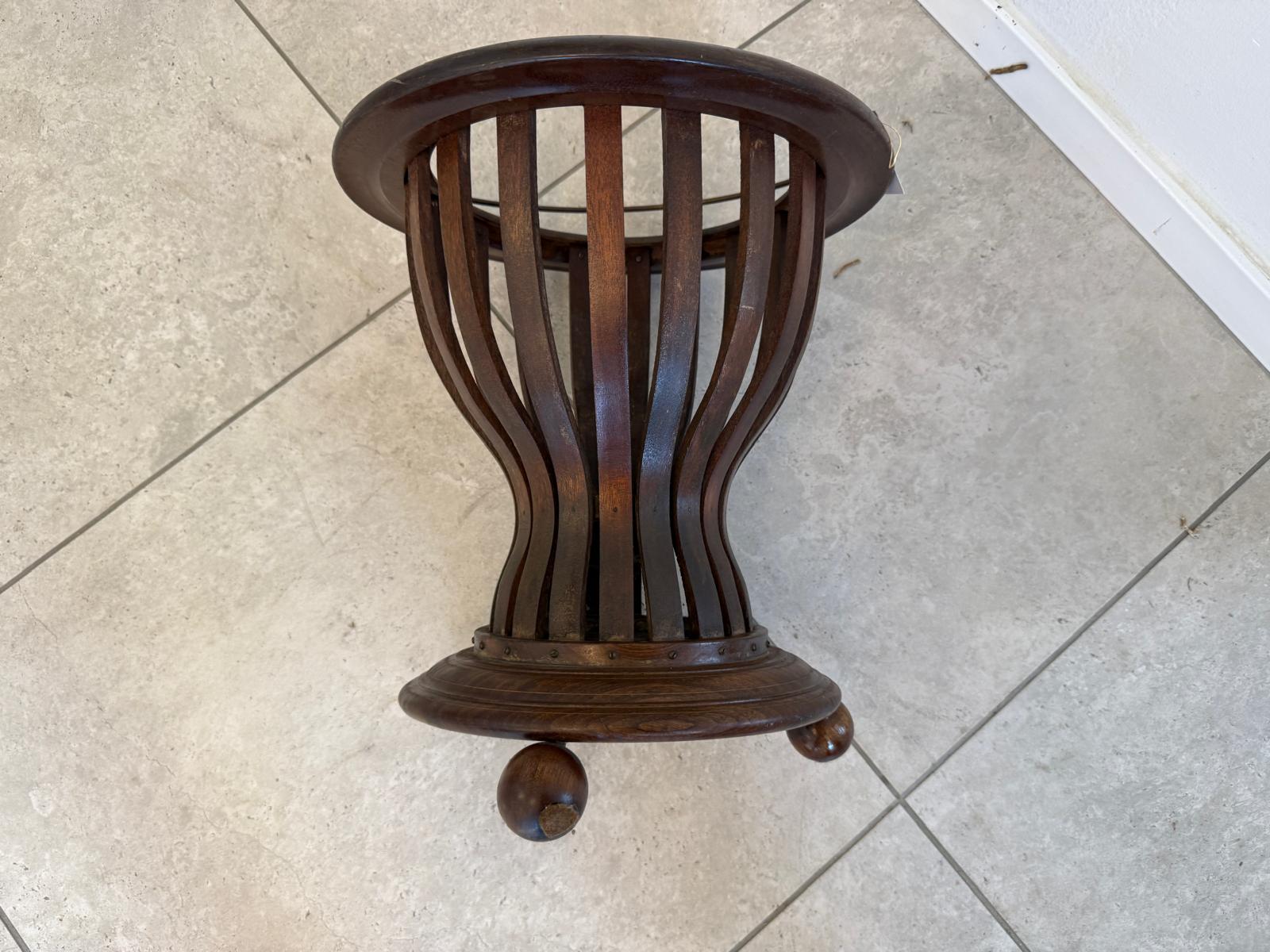 Biedermeier Wollkorb Korb Holzkorb D2806