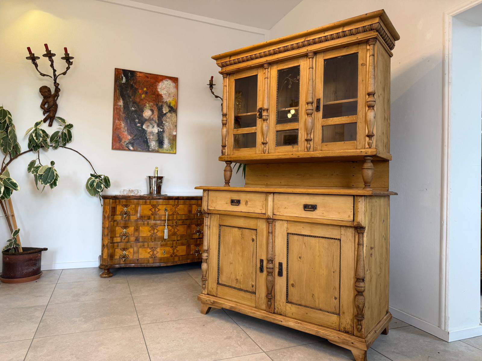 Originale Gründerzeit Küchenkredenz Bauernschrank Bauernkredenz D2630