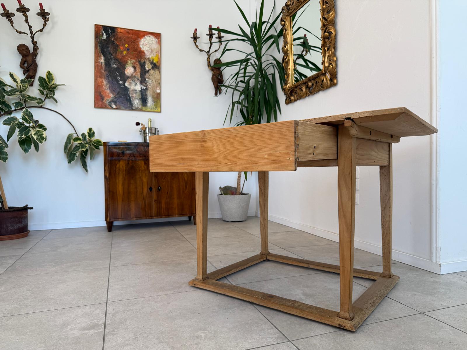 Biedermeier Bauerntisch Originalexemplar Fichtenholz Urig G1903