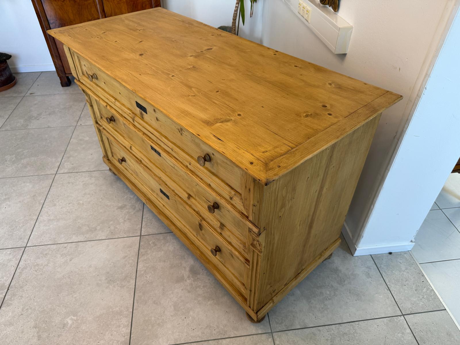 Biedermeier Kommode 3 Ladenkommode Antik Original D2515