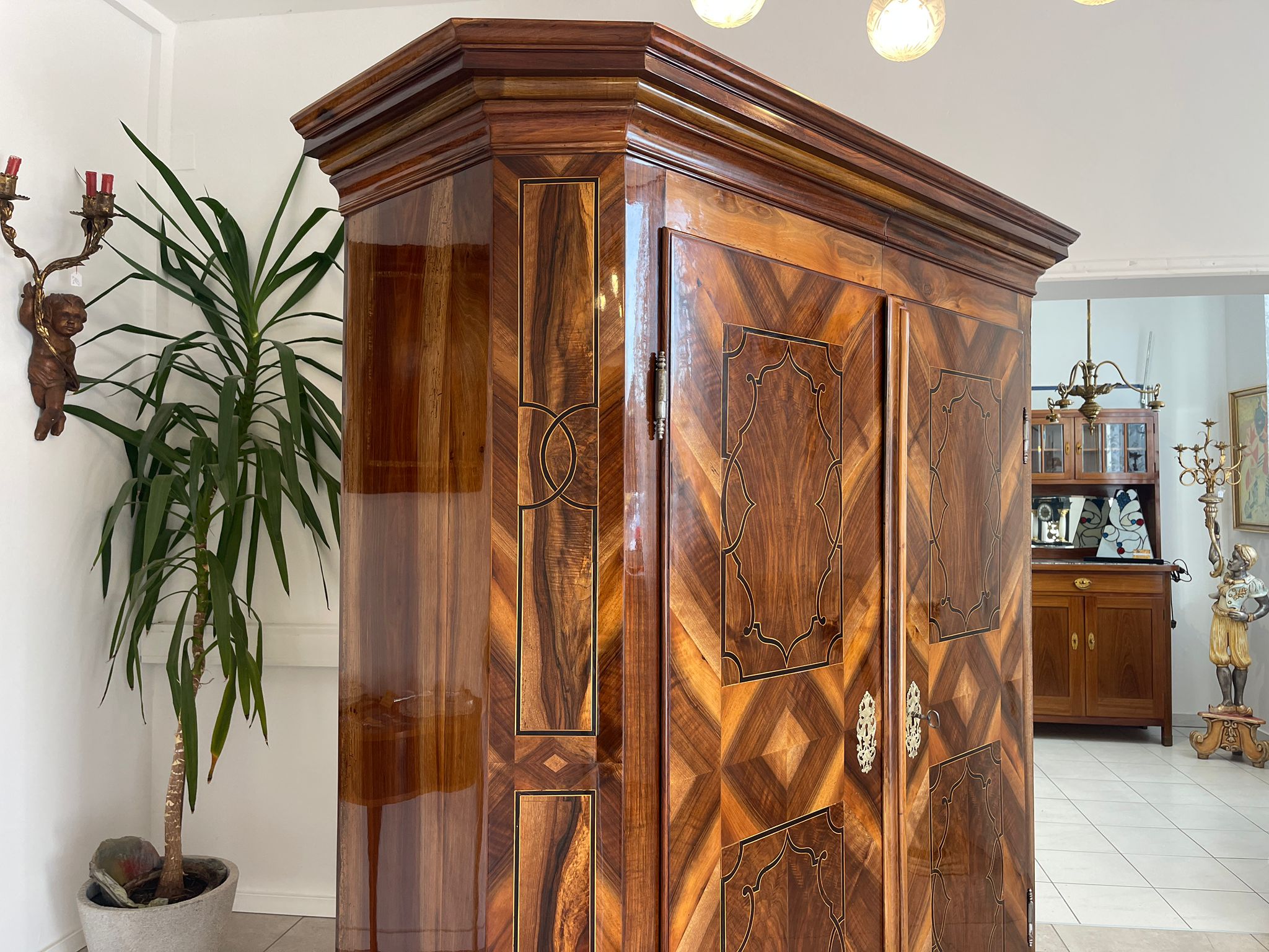 SALE Restauriert Barocker Hallenschrank Barockschrank Museumsexemplar Antiquität G1138