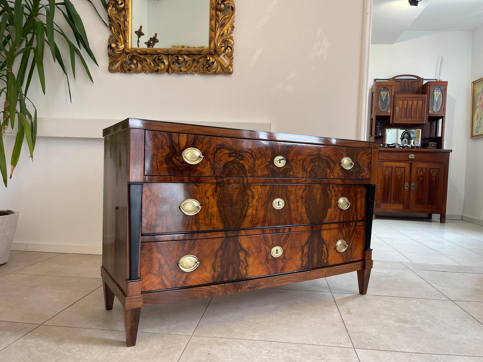 Sale Restaurierte Biedermeier Kommode Schwarze Lasenen Antiquität G1676-1