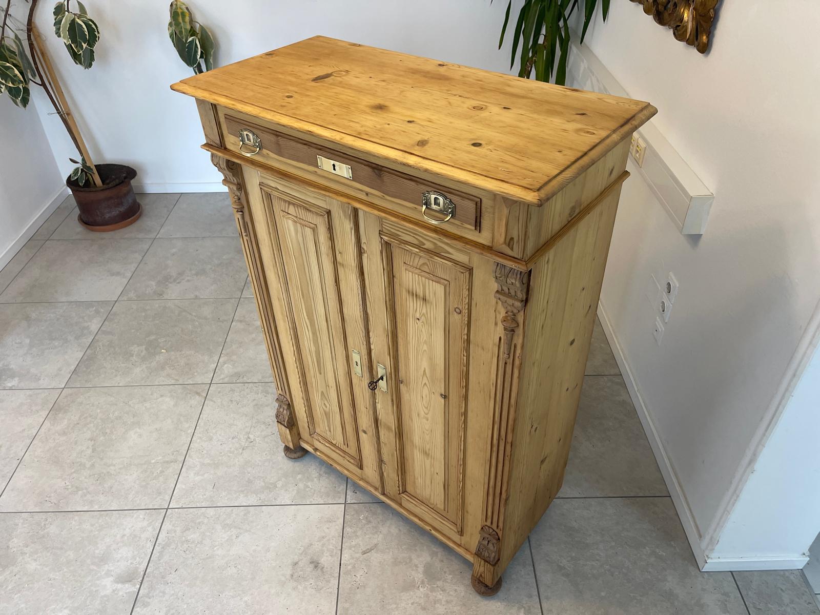 Biedermeier Bauernschrank Halbschrank Vertiko Gründerzeit G1350