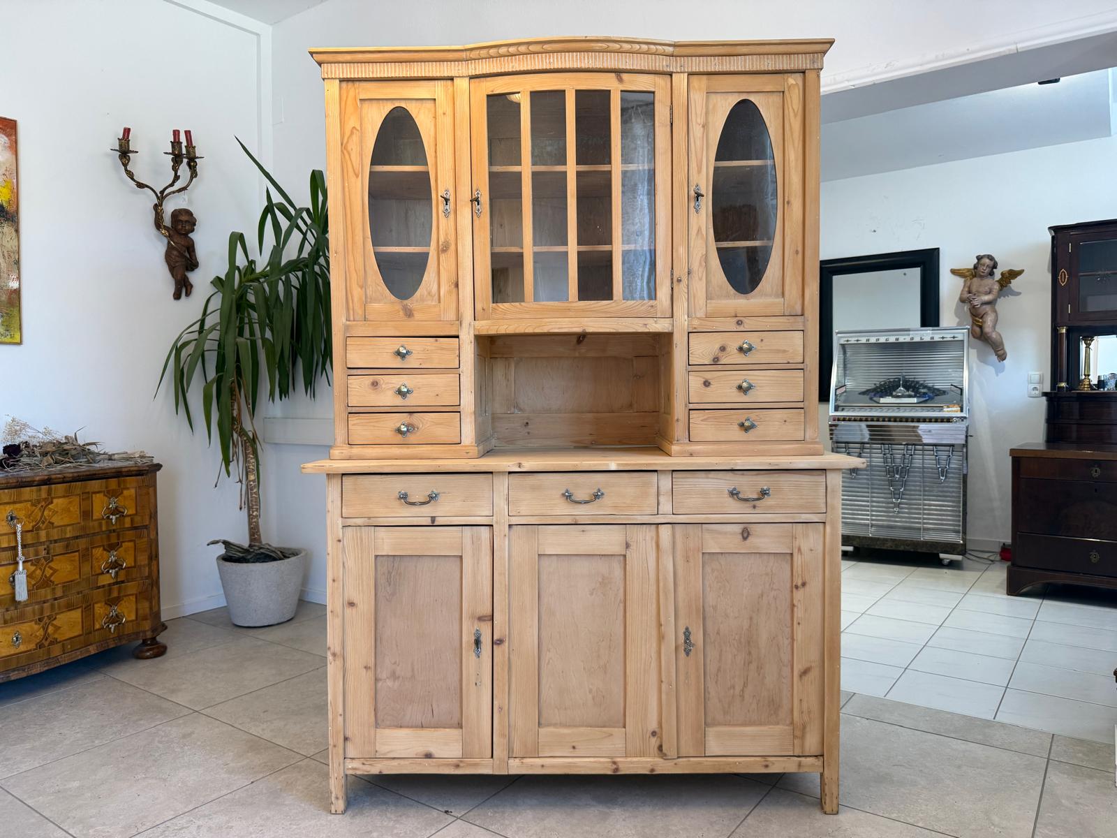 Jugendstil Küchenkredenz Weichholz Unikat Bauernkredenz D2643