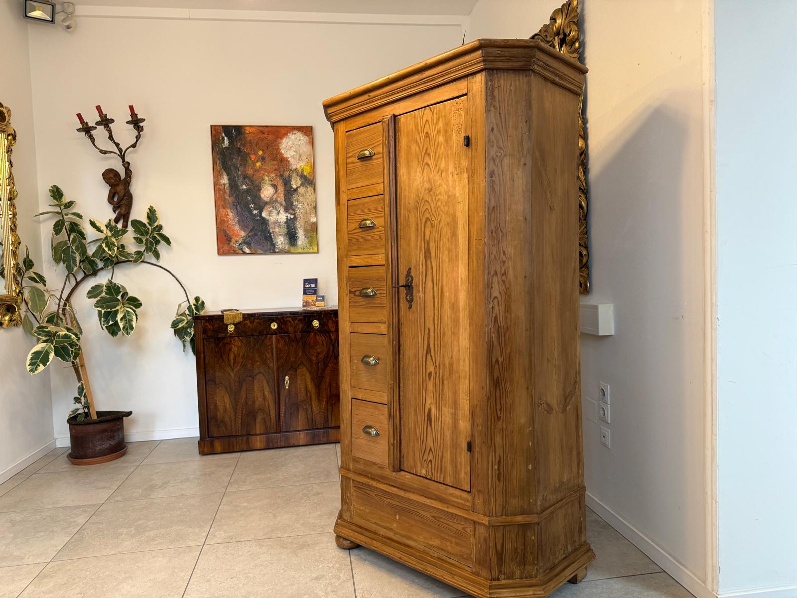 Barocker Brotschrank Almerschrank Vorratsschrank Bauernkasten Antik D1112