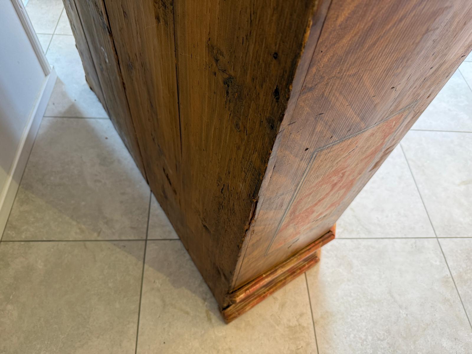 Handbemalter Barockschrank Bauernschrank Bauernkasten Kitzbühel Weichholz D1205