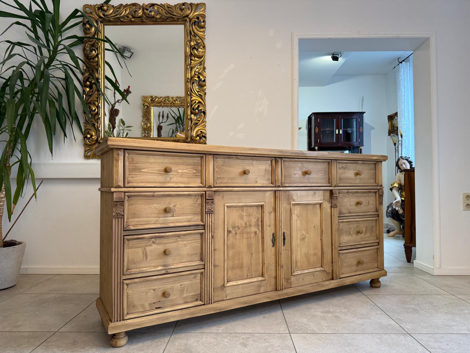 Antike 8 Ladenkommode Ladenschrank Apothekerschrank Altholzkommode D1138