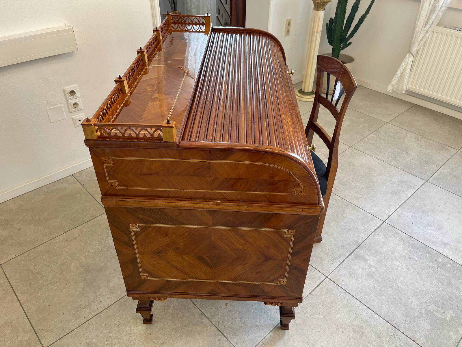 Sale restaurierter Josefinischer Rolladen Sekretär / Schreibtisch Klassizismus Antiquität G1130