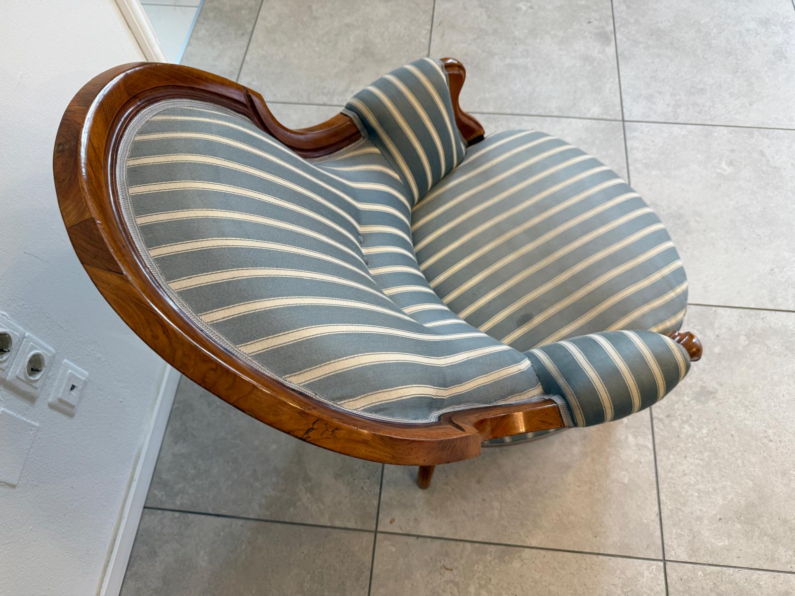 Biedermeier Fauteuill Nussholz Rarität Antiquität G1859-1