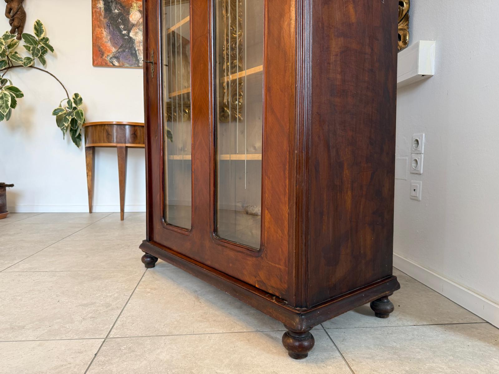 SALE Originale Alt Wien Gründerzeit Vitrine Bücherschrank Sammlervitrine Antiquität D1029