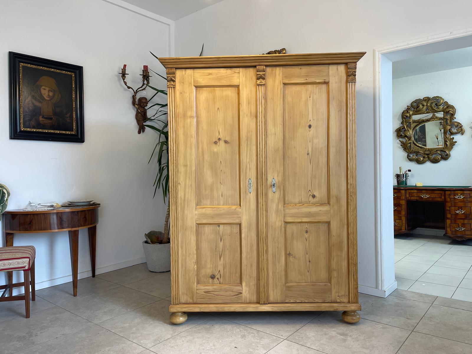 Steirischer Gründerzeit Bauernschrank Naturholzschrank G1091