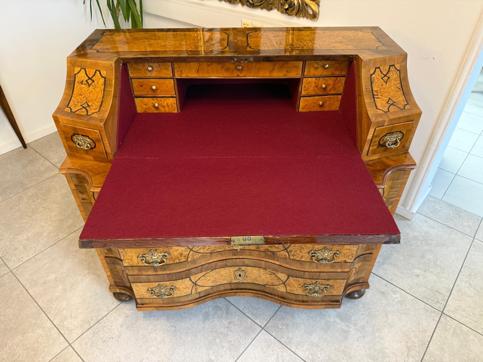 Authentischer Barock Schreibsekretär Sekretär Kommode Antiquität  G2374