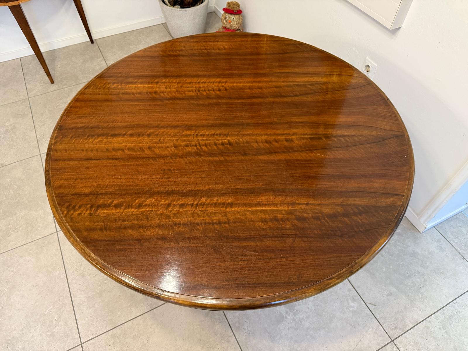 Spätbiedermeier Tischerl Beistelltisch Nähtisch Nussholz G2326