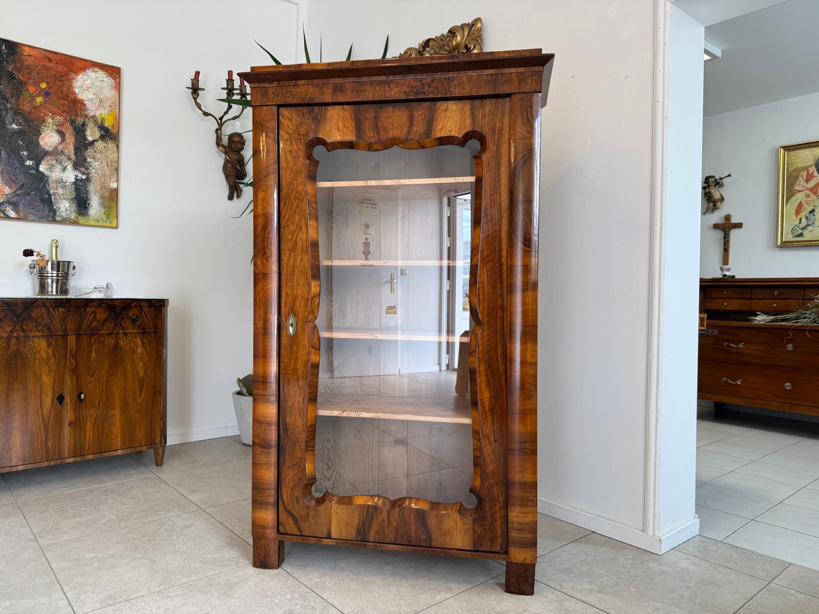 Antiquität Biedermeier Vitrine Bücherschrank Antiquität G2012