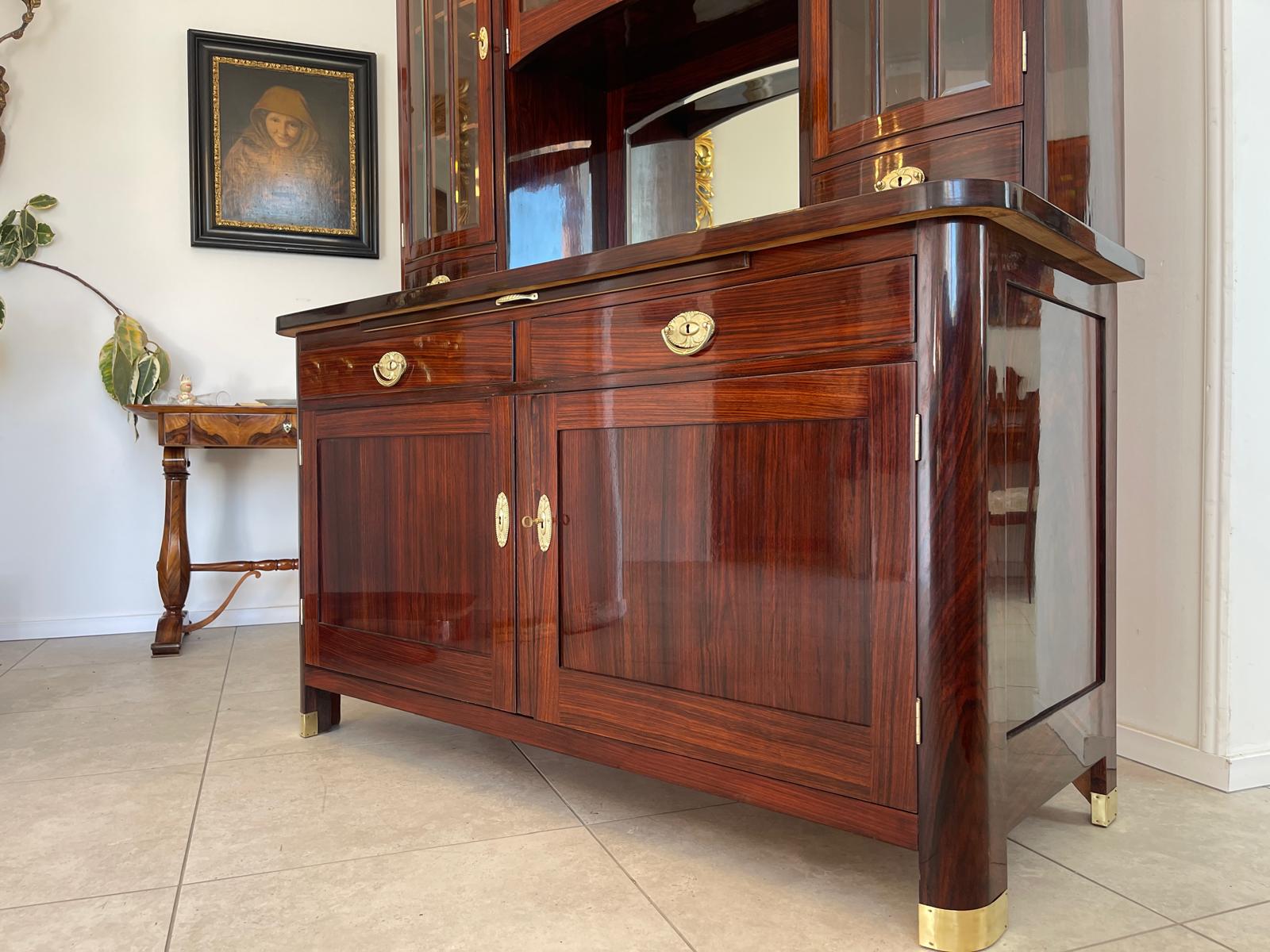 Sale Restauriertes Jugendstil Designerbuffet Aufsatzbuffet Originalstück G1377