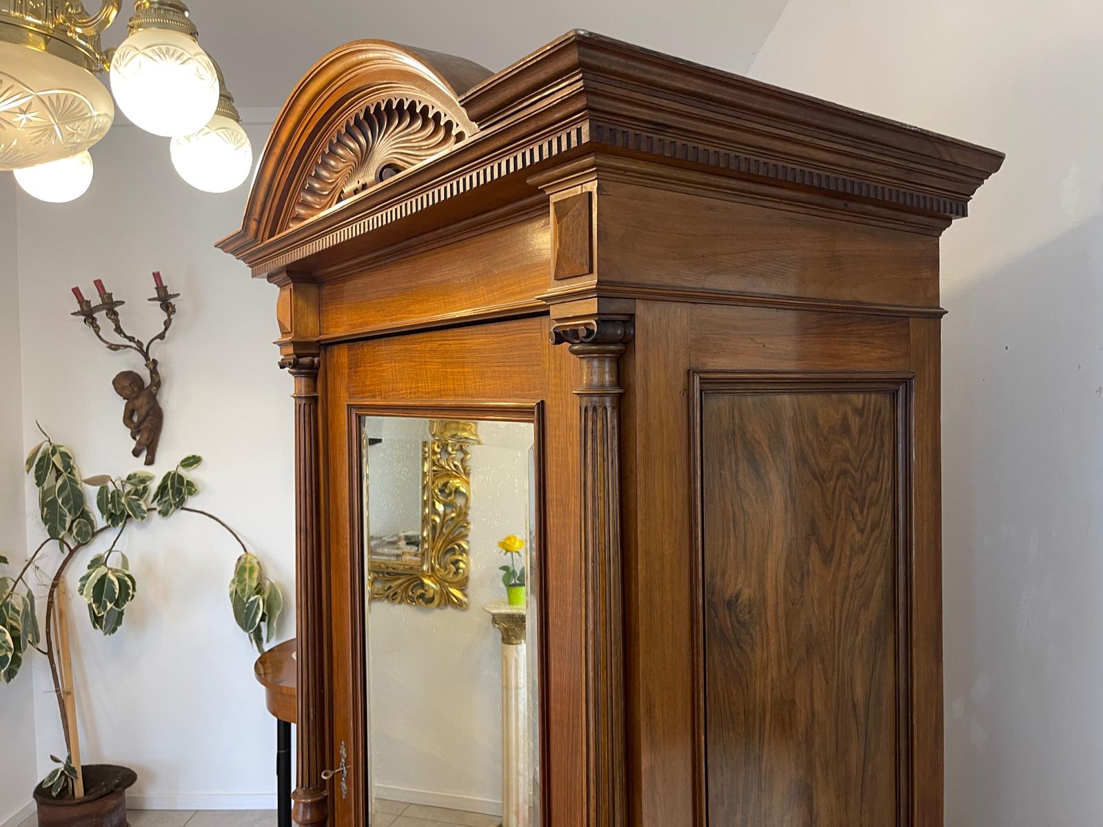 Traum Gründerzeit Kleiderschrank  Spiegelschrank Garderobenschrank Antiquität G1341