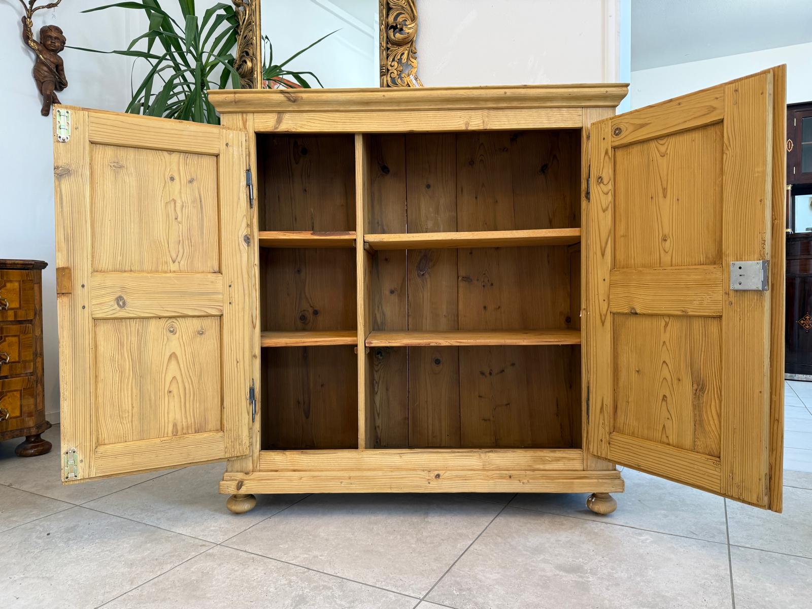 Biedermeier Halbschrank Vertiko Anrichte Weichholz Rstauriert D2642
