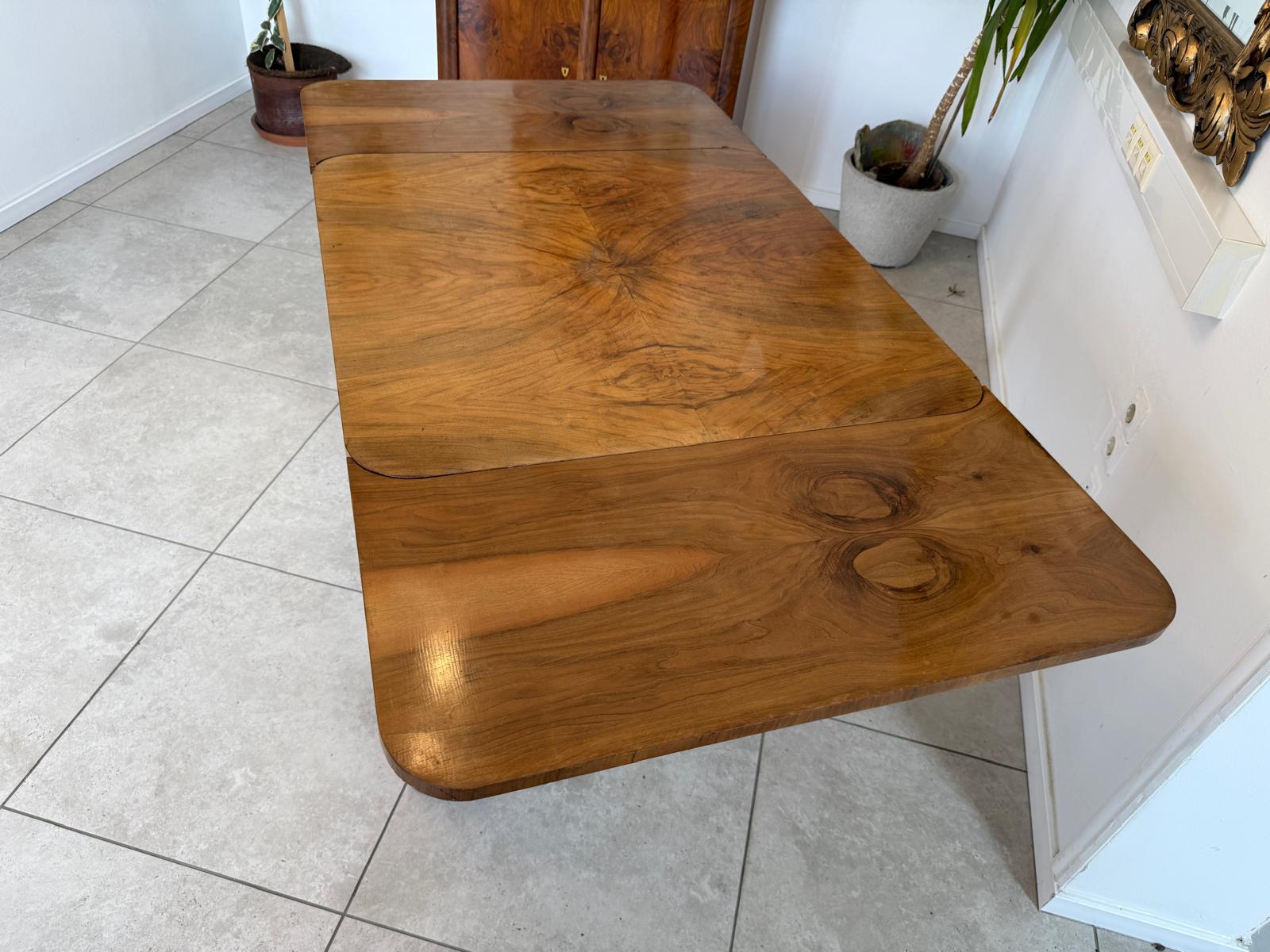 Art Deco Bauhaus Beistelltisch Rund Auszugtisch D2583