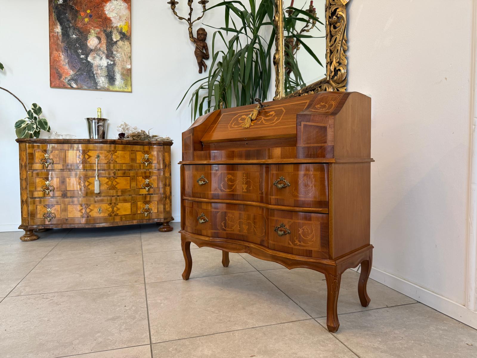 Sekretär Schreibsekretär Barockstil Marketerien D2808
