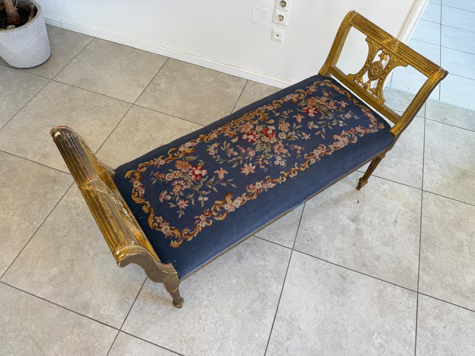 Original Chippendale Hocker Scherenstuhl Schemel Stuhl D1212