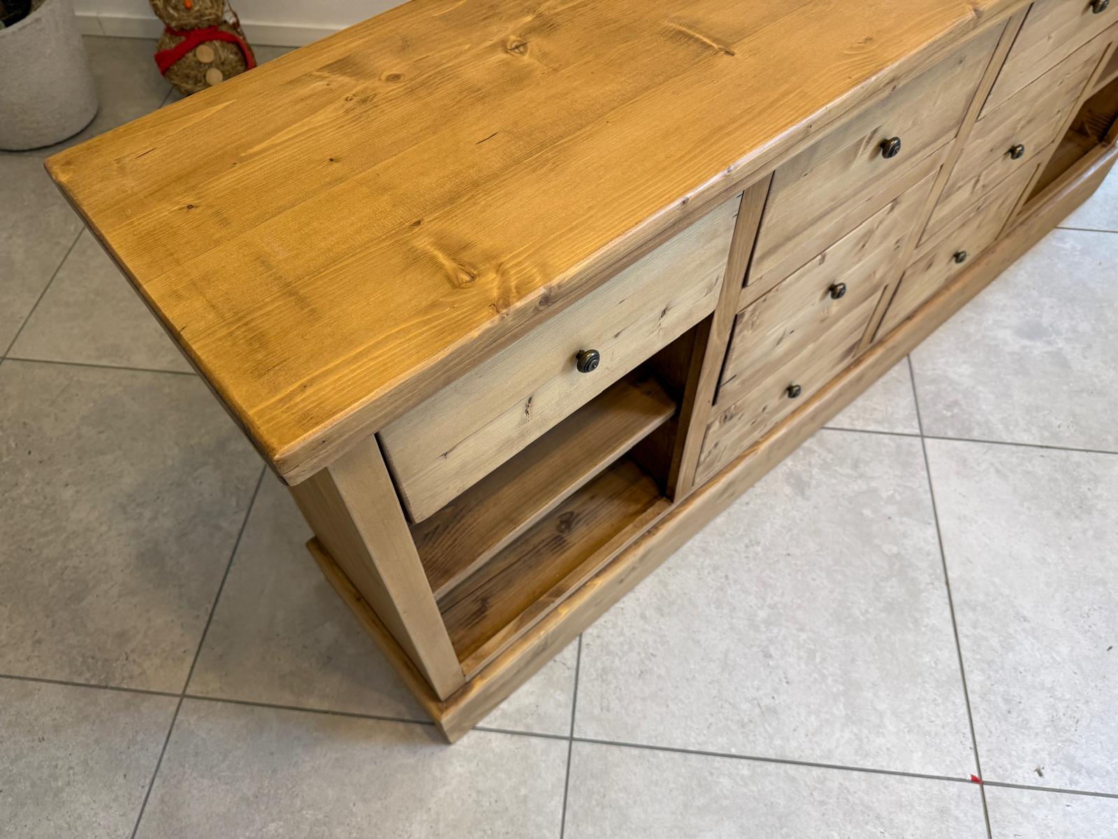 Altholz Ladenkommode Ladenschrank Apothekerschrank Weichholz Antik G2316