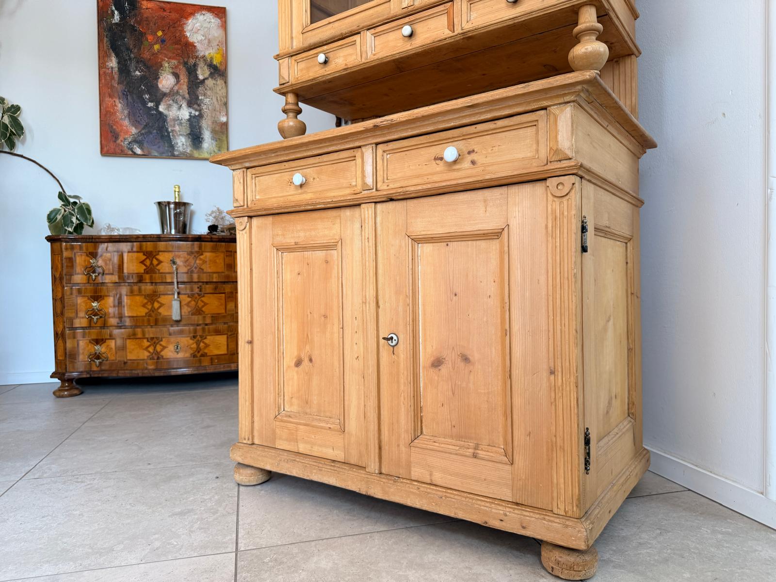 Originale Gründerzeit Küchenkredenz Bauernschrank Bauernkredenz D2734