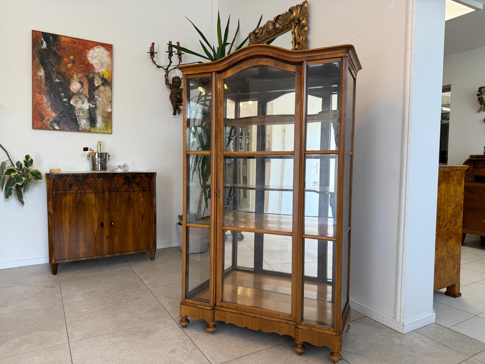 SALE Authentische Biedermeier Vitrine Bücherschrank Sammlervitrine Antiquität G1955