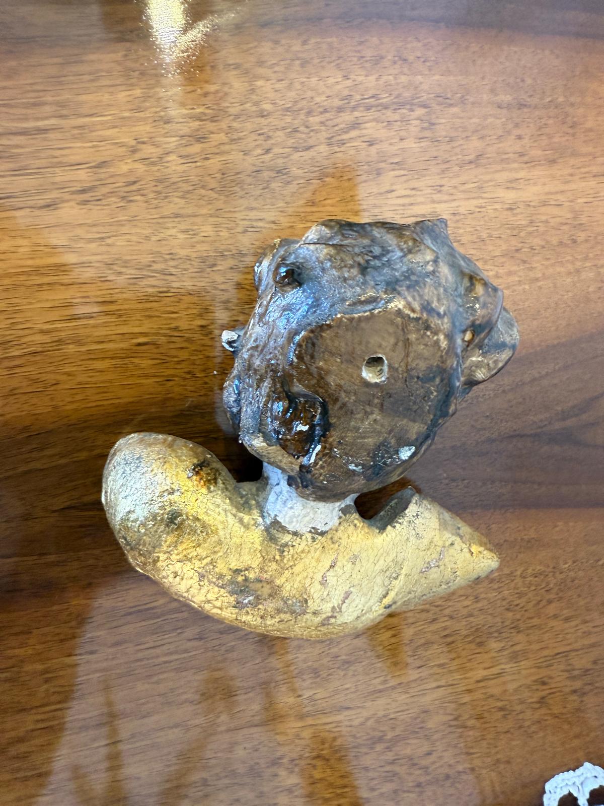 Hölzerner Engelkopf Engel Holzschnitzerei G2874