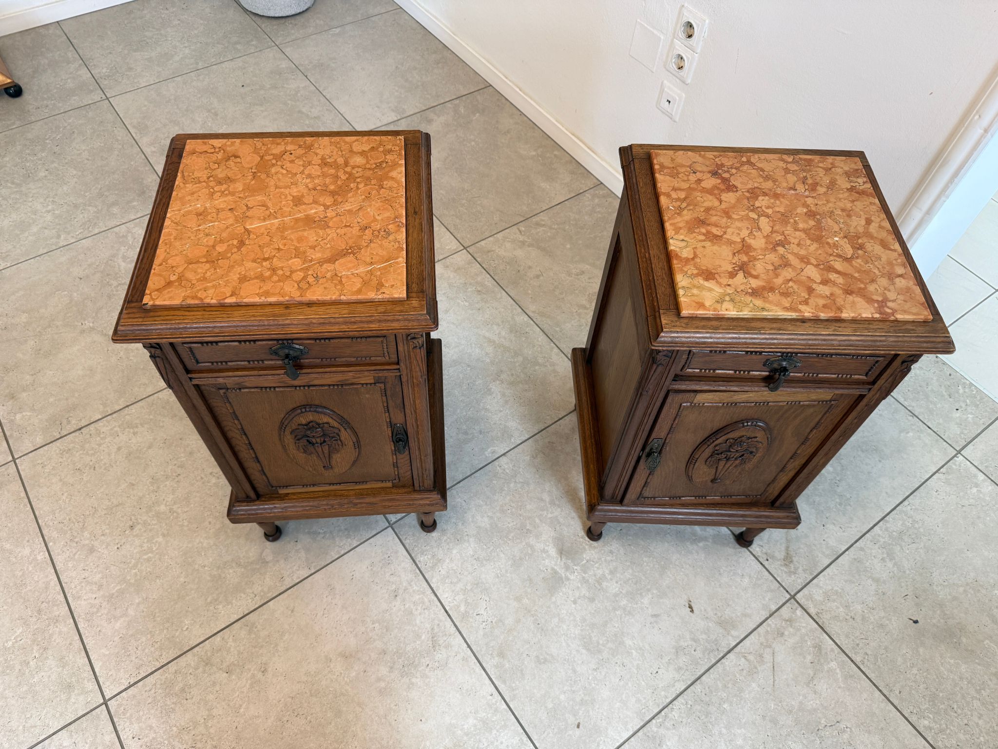 Jugendstil Kasterl Schrankerl Nachtkasterl 2 Stück D2282