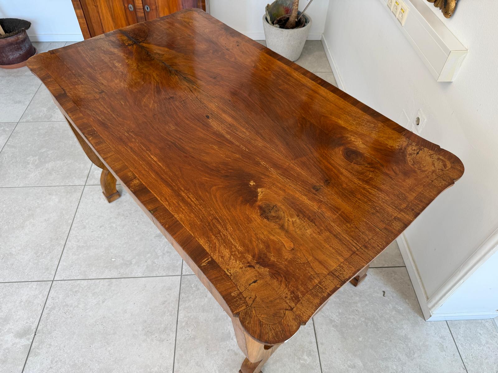 Spätbiedermeier Schreibtisch Sekretär Nussholz Originalstück D2388