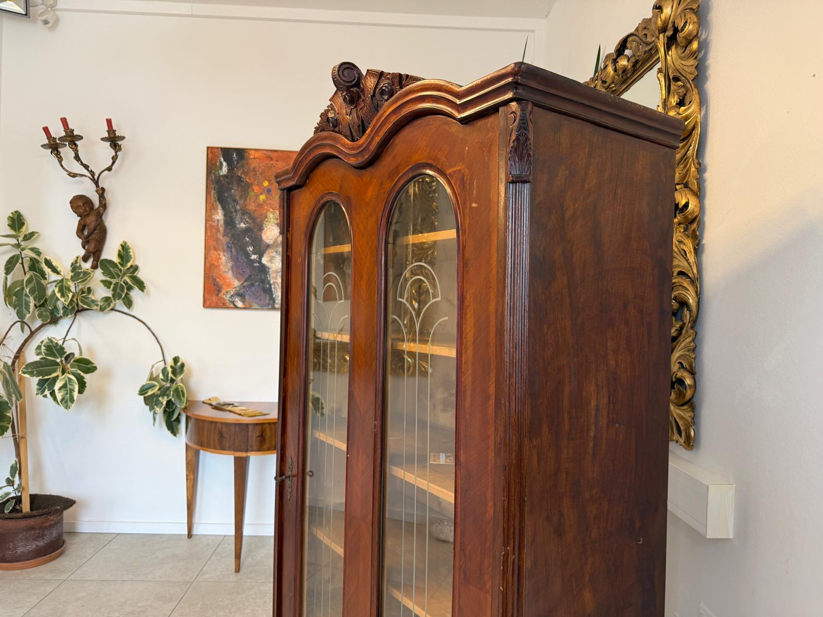 SALE Originale Alt Wien Gründerzeit Vitrine Bücherschrank Sammlervitrine Antiquität D1029